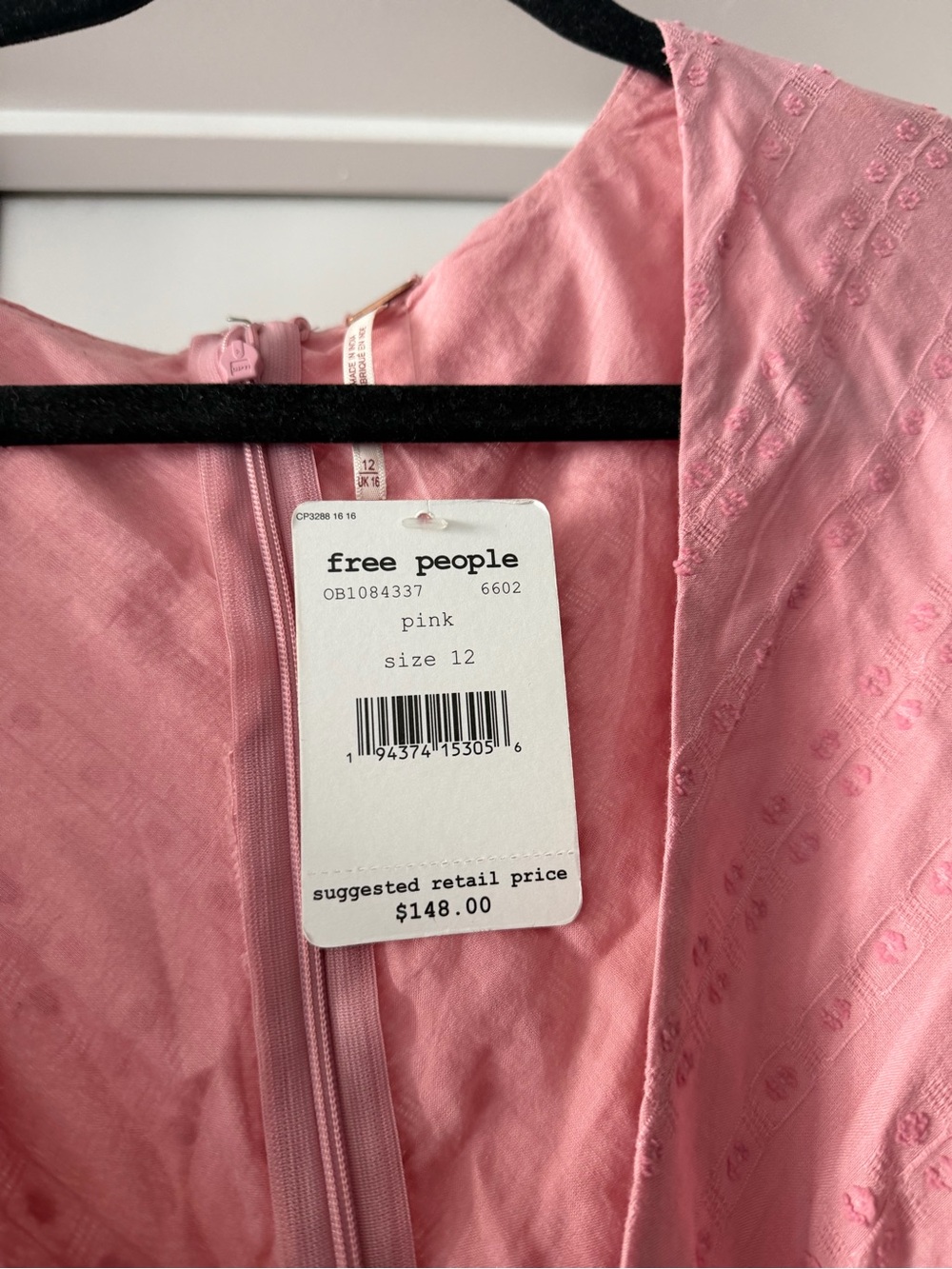 Free People Dusty Pink V‑Neck Lace Tiered Mini Dress - Picture 2 of 3